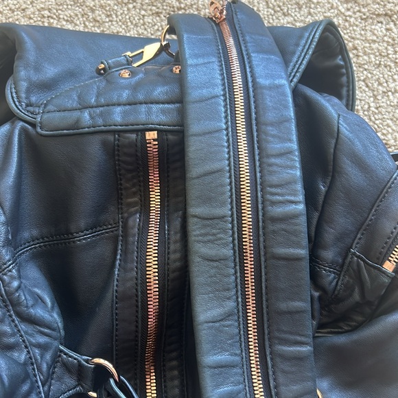 Alexander Wang Lambskin Marti Backpack Washed Black Rose Gold Hardware - Picture 7 of 7